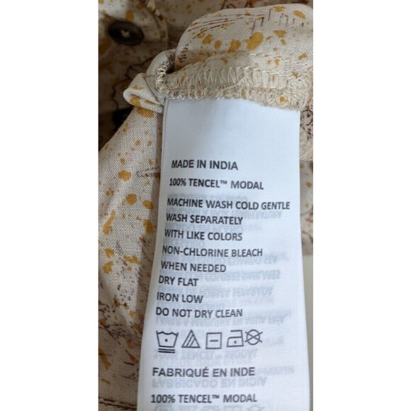 Prana Top Iguala Golden Hour Escape Short Sleeve Tencel Modal Relaxed Fit Large - Picture 8 of 10